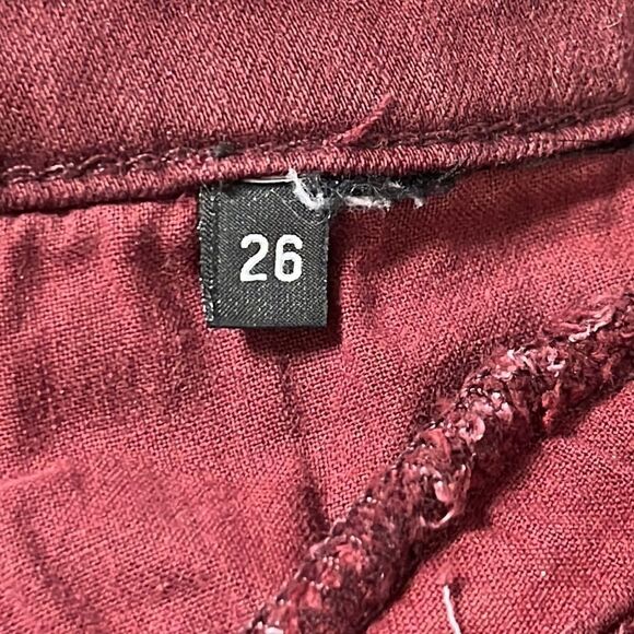 Hudson Skinny Maroon Jeans Size 26 - Picture 8 of 9